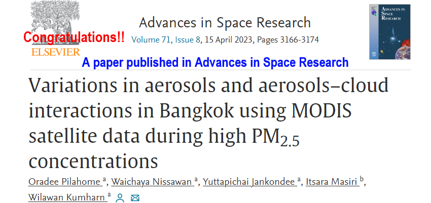A paper published in Advances in Space Research (2023)
